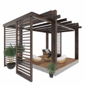 Nowoczesna drewniana Altana ogrodowa - Panele CNC